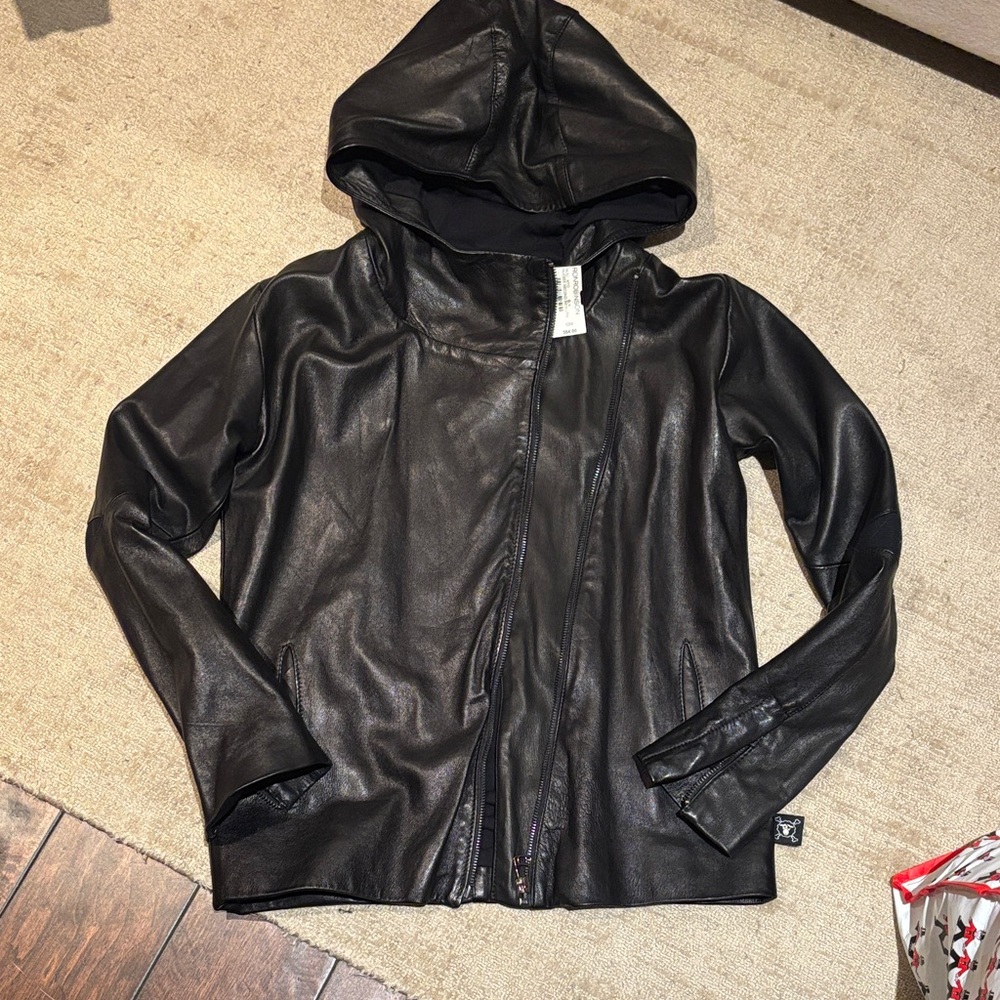 Nununu Black real Leather Jacket